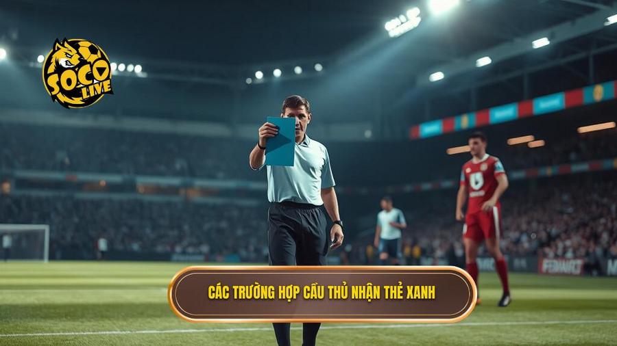 Những trường hợp nào cầu thủ sẽ phải nhận thẻ xanh?
