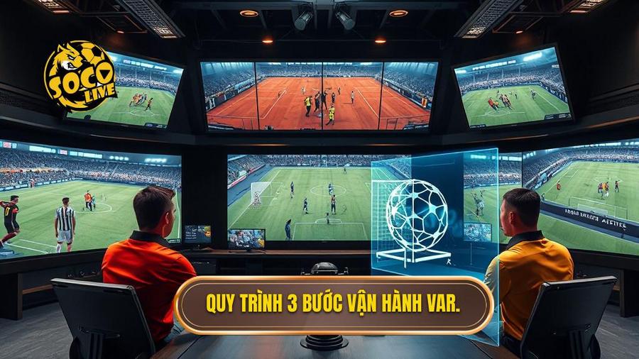Công nghệ VAR trong bóng đá hoạt động thế nào? Quy trình 3 bước chuẩn